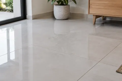 Lantai keramik selesai.