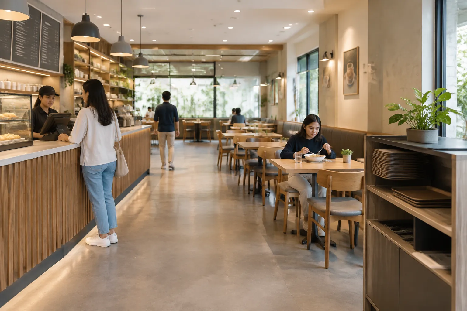 Pengunjung di restoran.