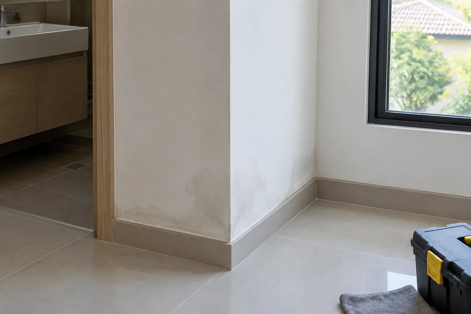 Sudut kamar mandi.