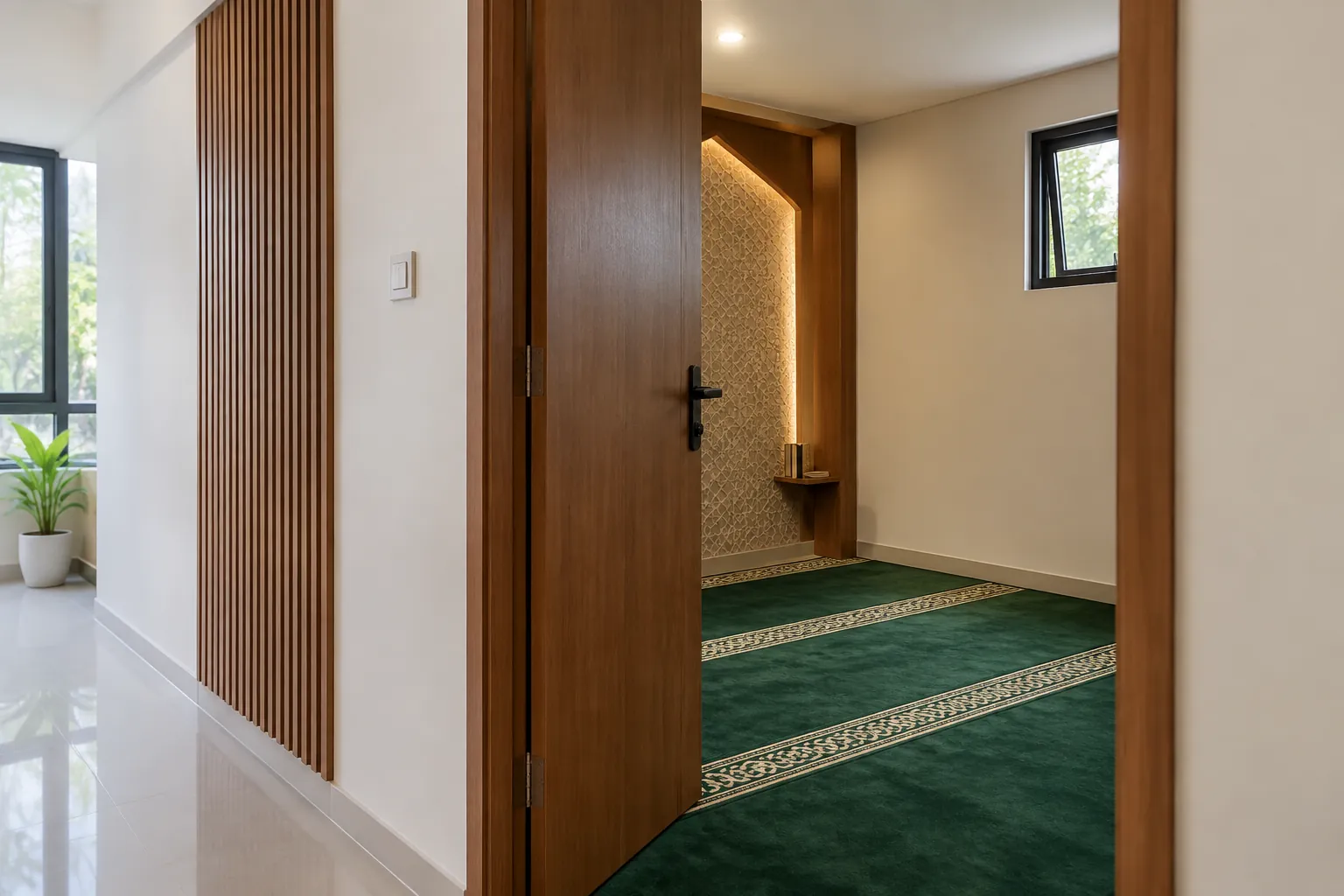 Pintu kayu.