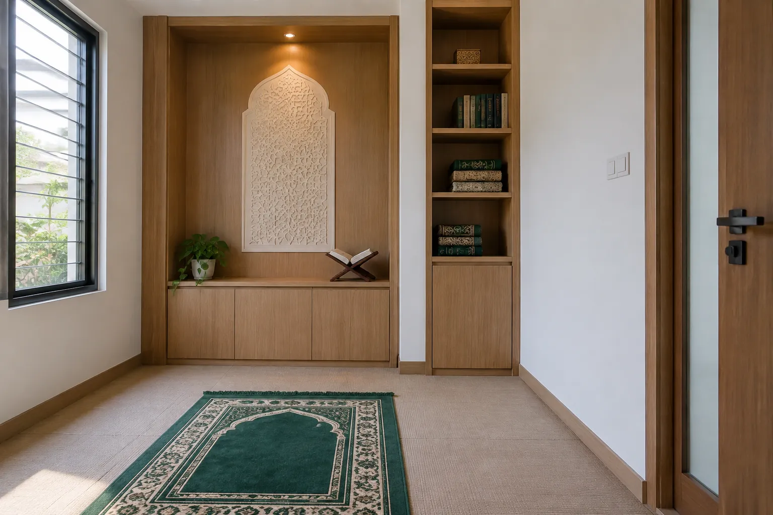 Kabinet tersembunyi di samping area mushola