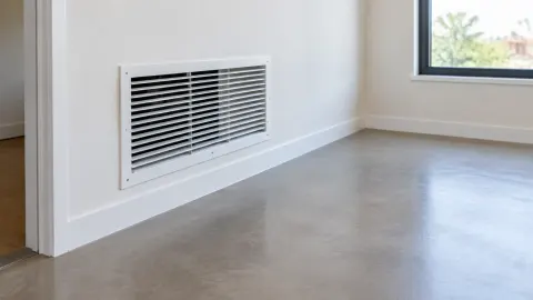 Kisi penghawaan rendah pada dinding ruang