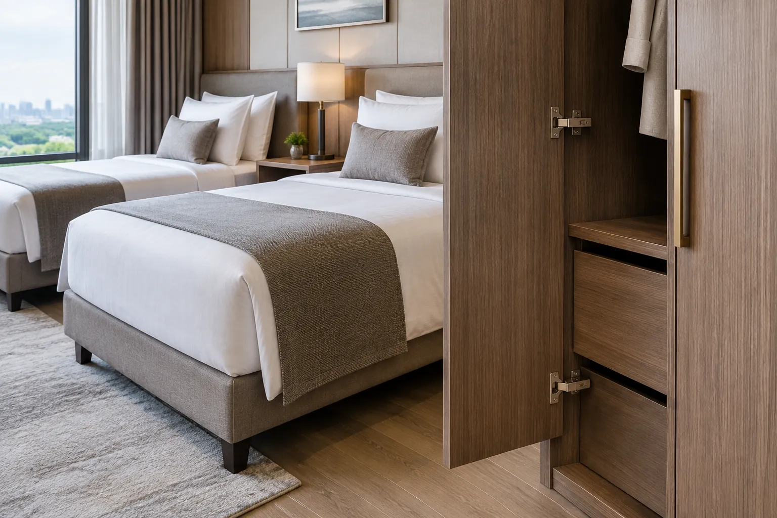 Kamar hotel rapi.