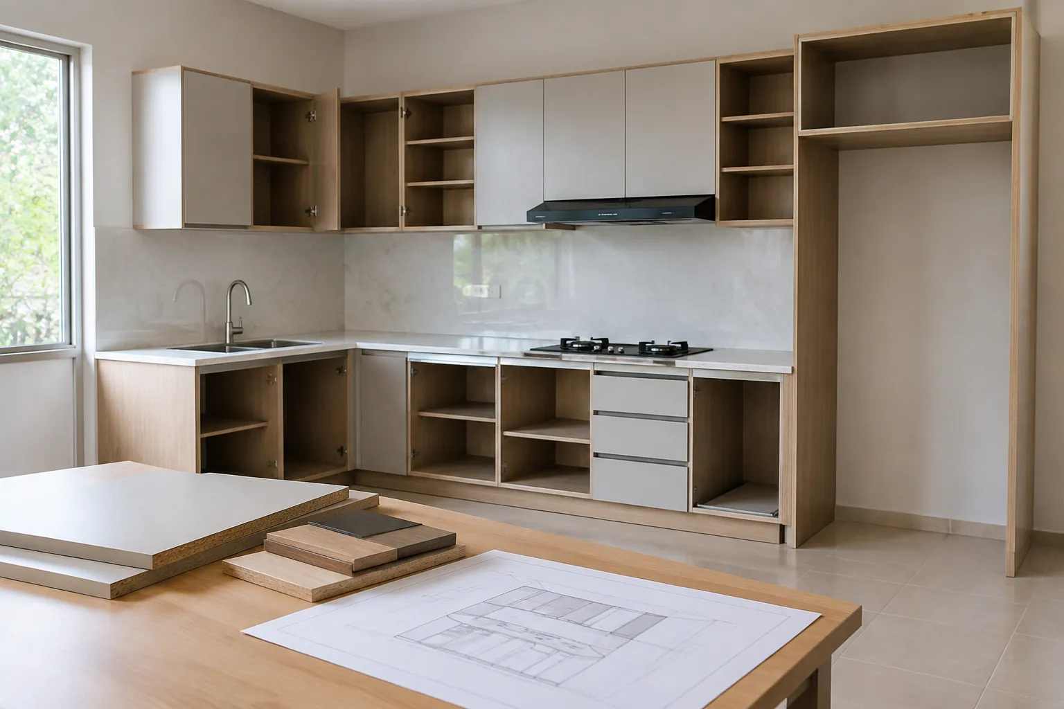 Kerja dan kabinet.