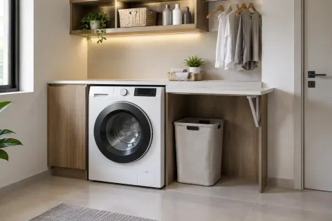 Ruang laundry biasa.