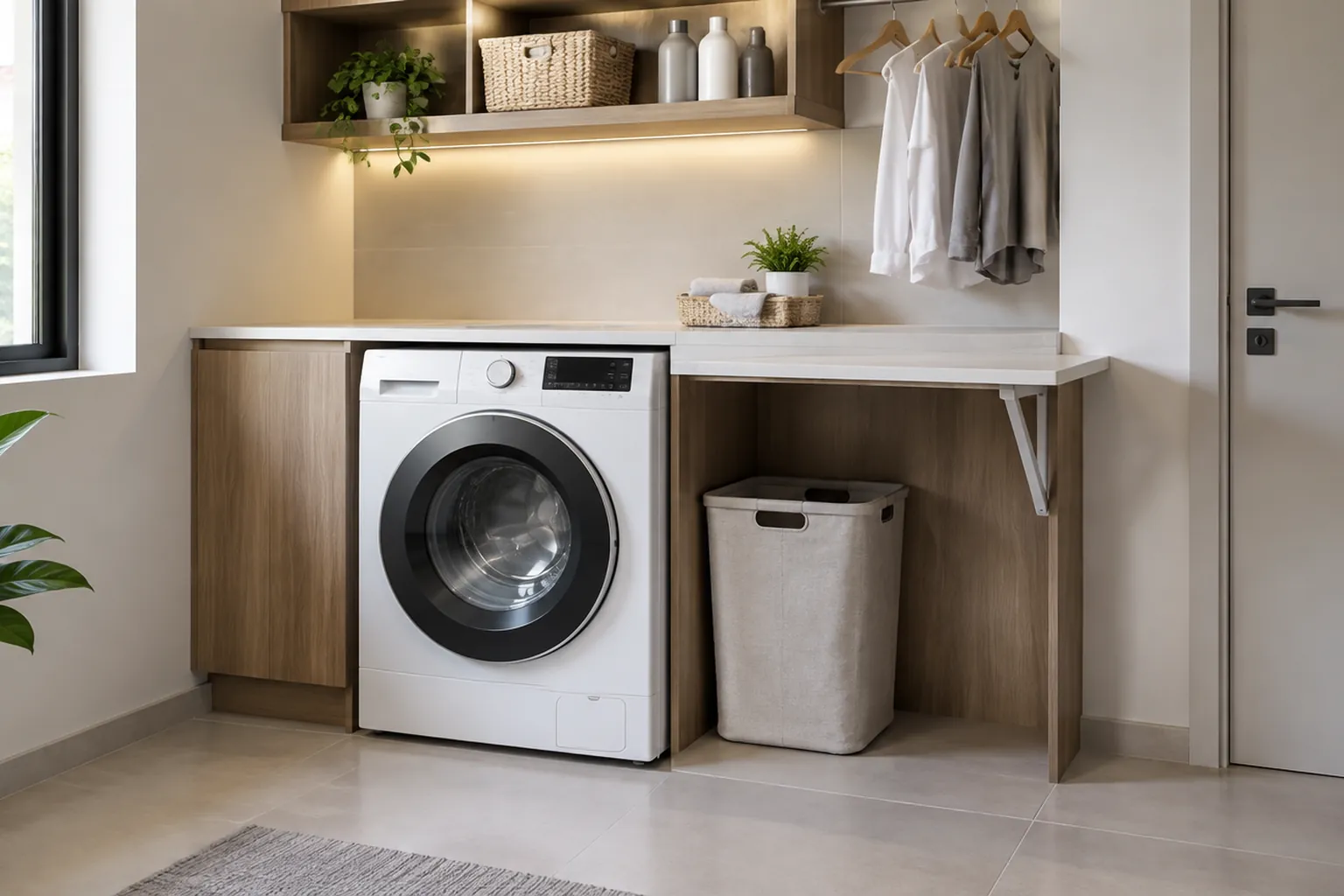Ruang laundry biasa.