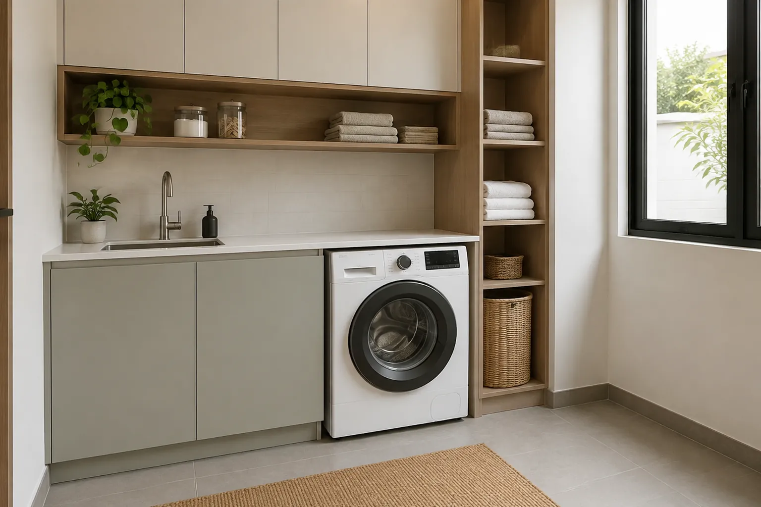 Ruang laundry selesai.