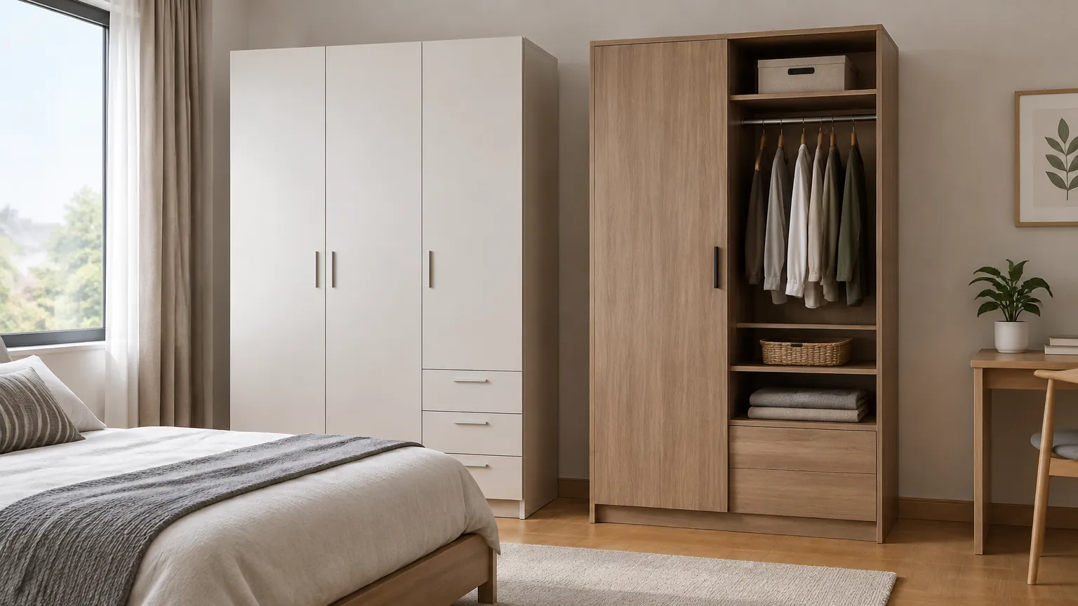 Beberapa jenis lemari pakaian pada kamar tidur