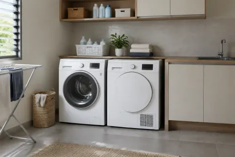 Ruang laundry umum.