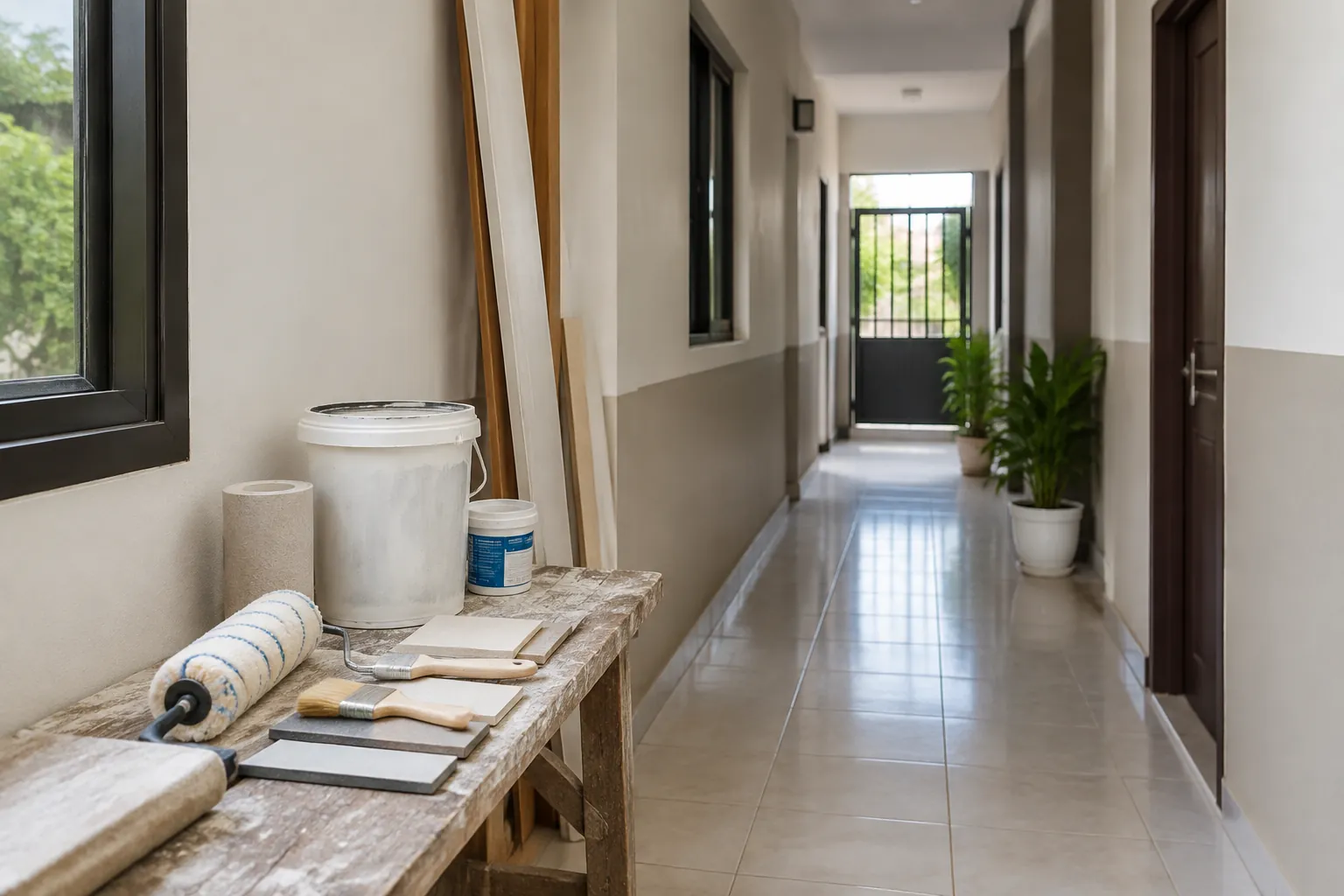 Sampel dan bahan renovasi.