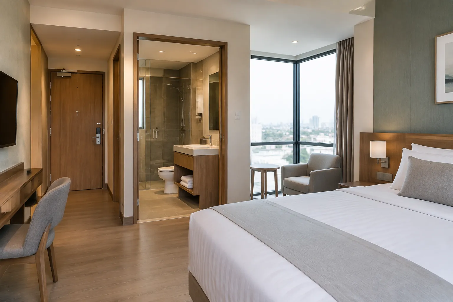 Kamar hotel tunggal.