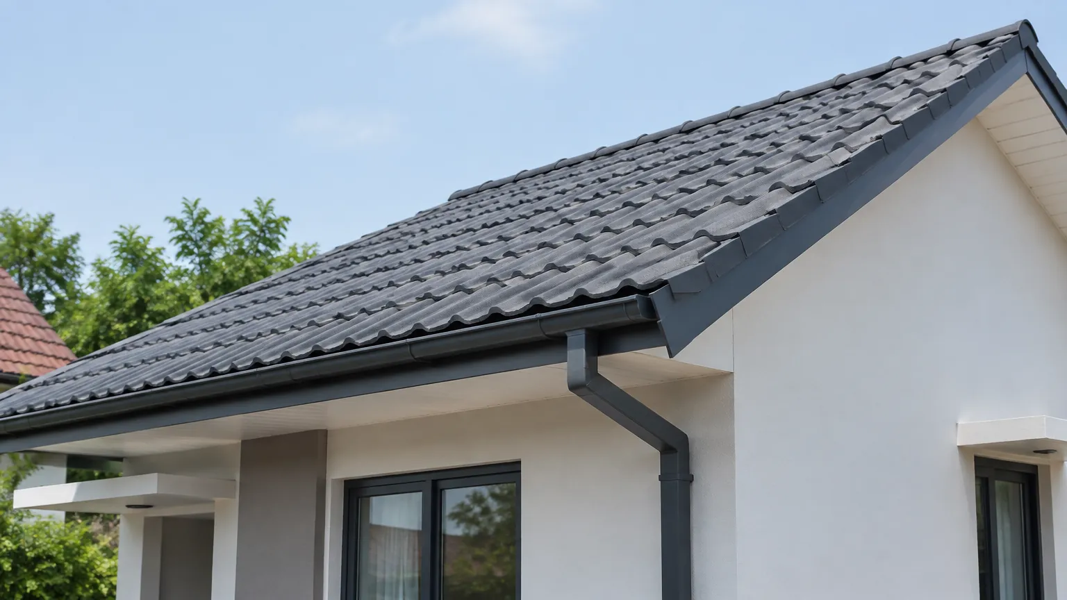 Atap rumah miring di iklim tropis