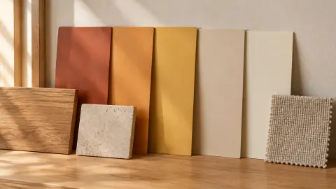 Sampel warna hangat dan netral untuk dinding