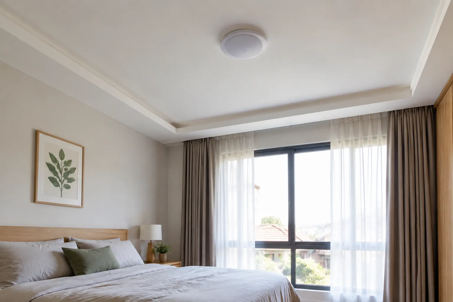 Kamar tidur berplafon jadi.