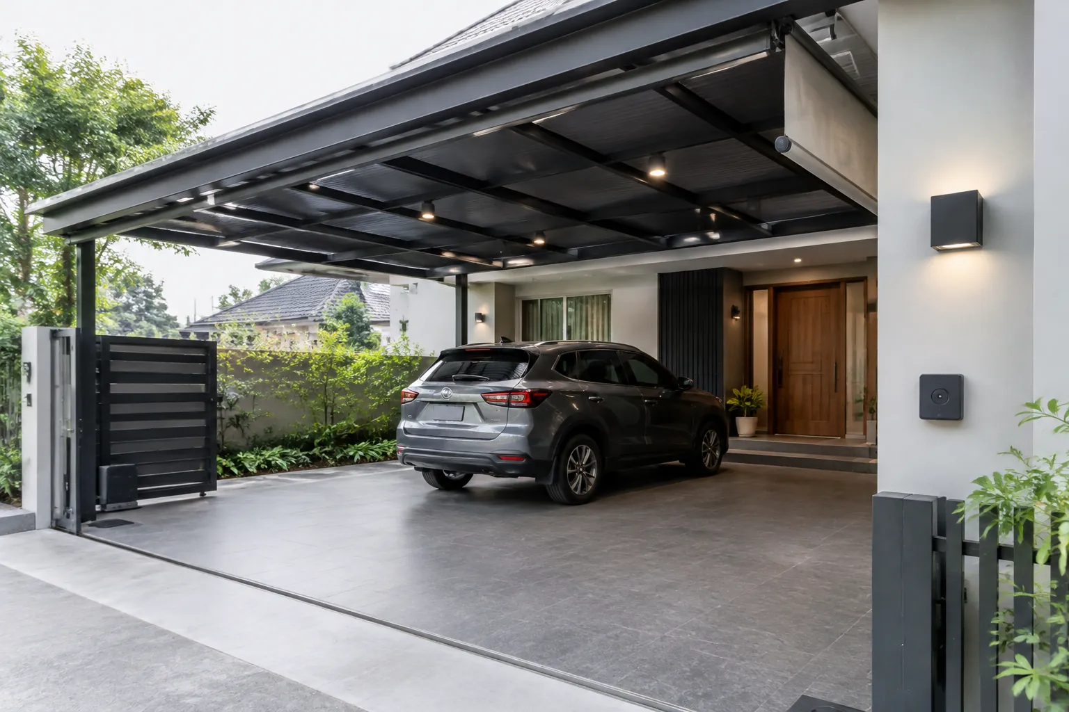 Lampu carport.