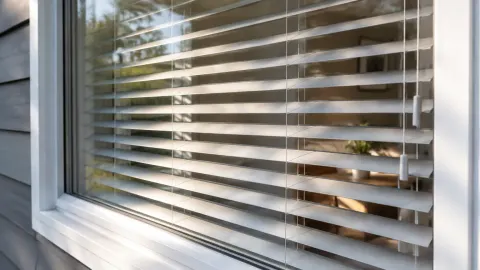 Venetian blind pada jendela ruang