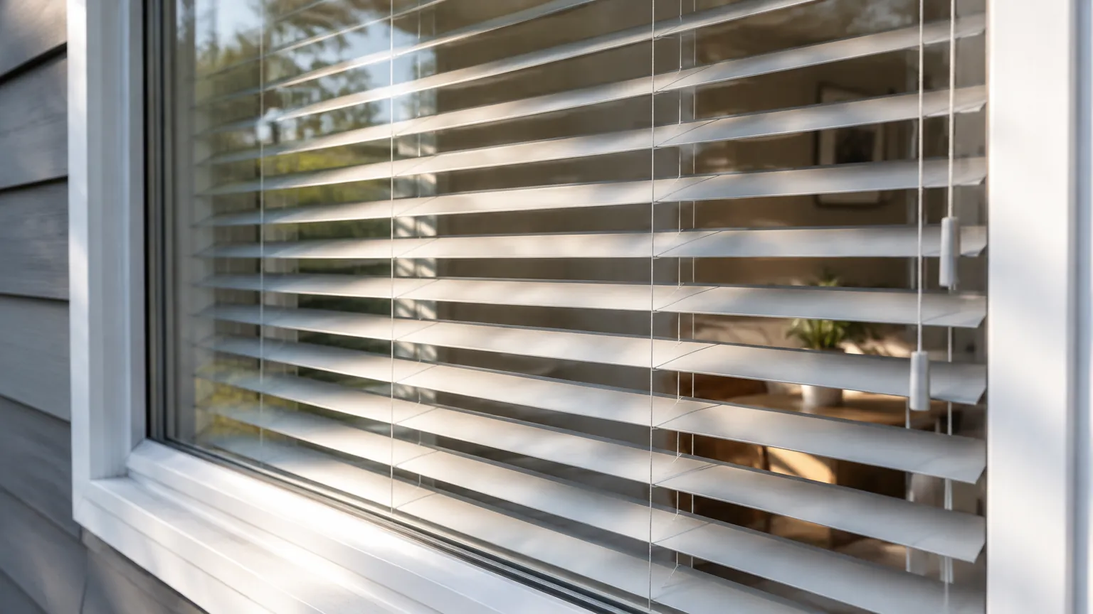 Venetian blind pada jendela ruang