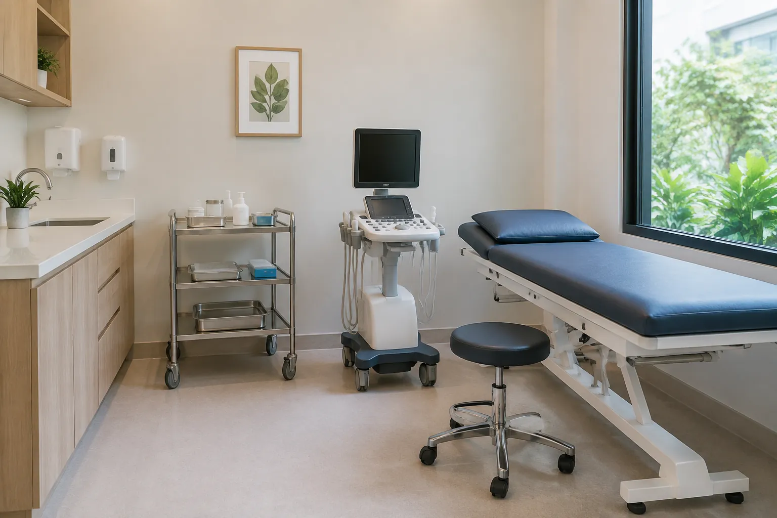 Peralatan pada ruang klinik.