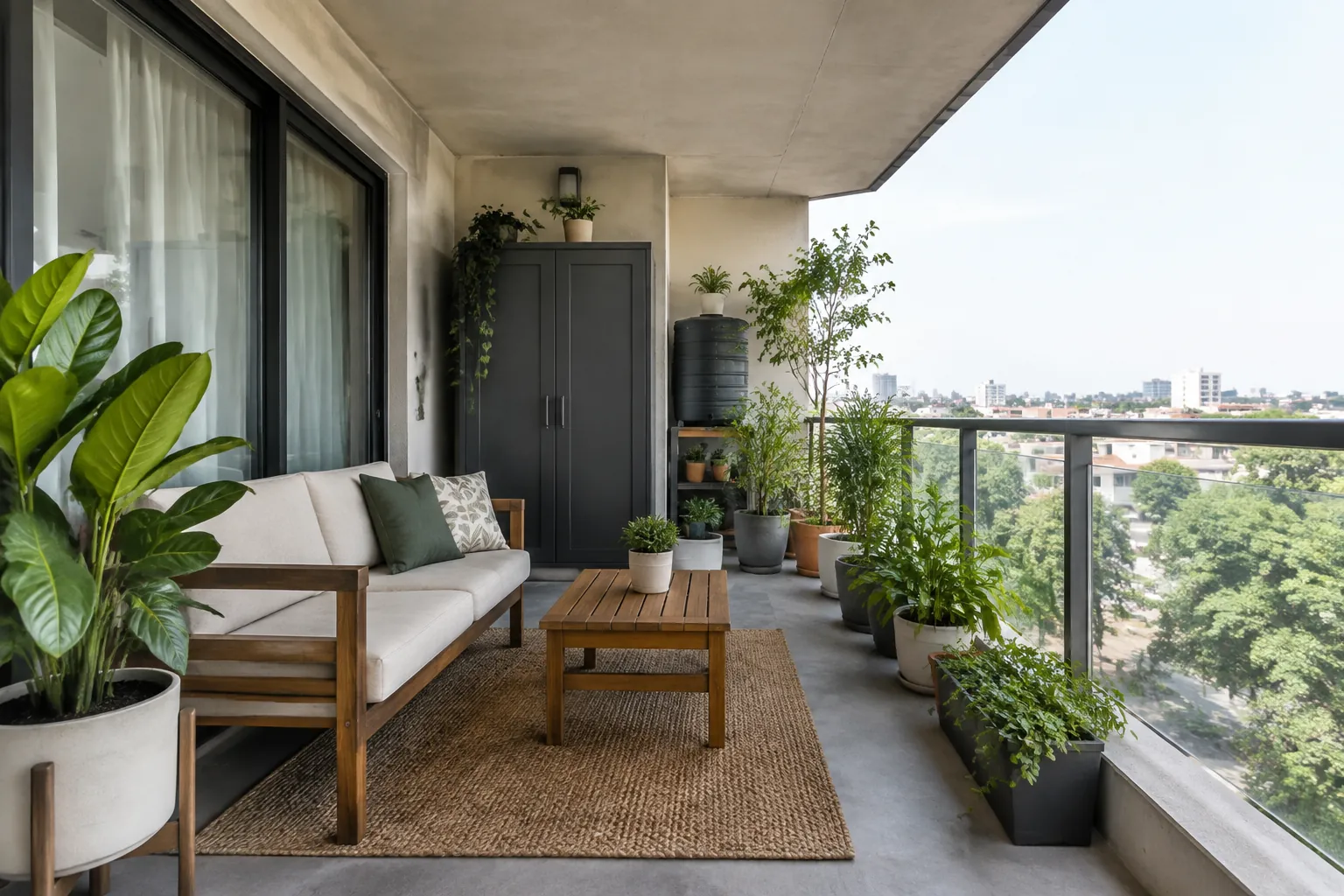 Balkon berfurnitur.