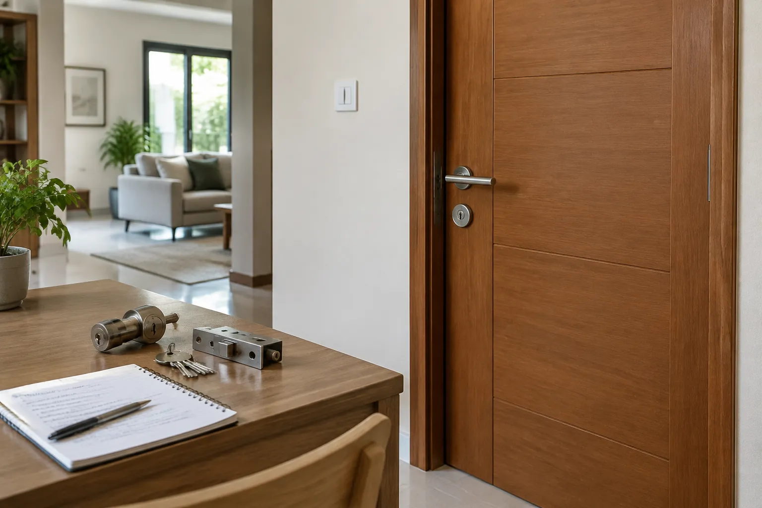 Pintu dan catatan.