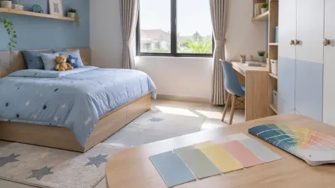Sampel warna di dalam kamar anak