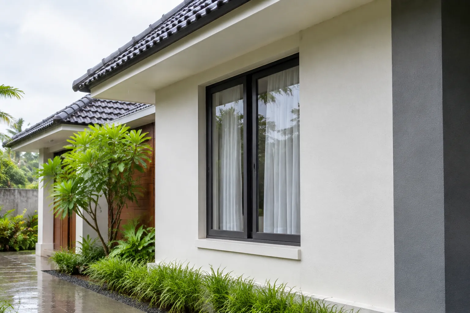 Fasad rumah selesai.