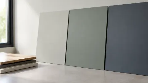 Sampel panel dengan beberapa warna cat matte