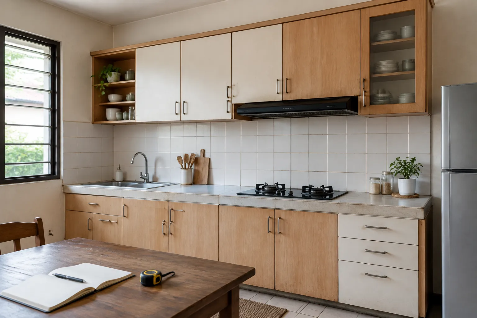 Kitchen set lama setelah penataan dapur