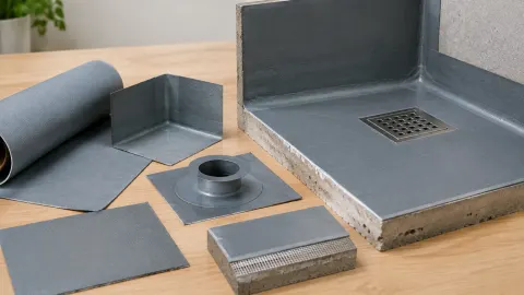 Contoh lapisan waterproofing pada model lantai dan saluran
