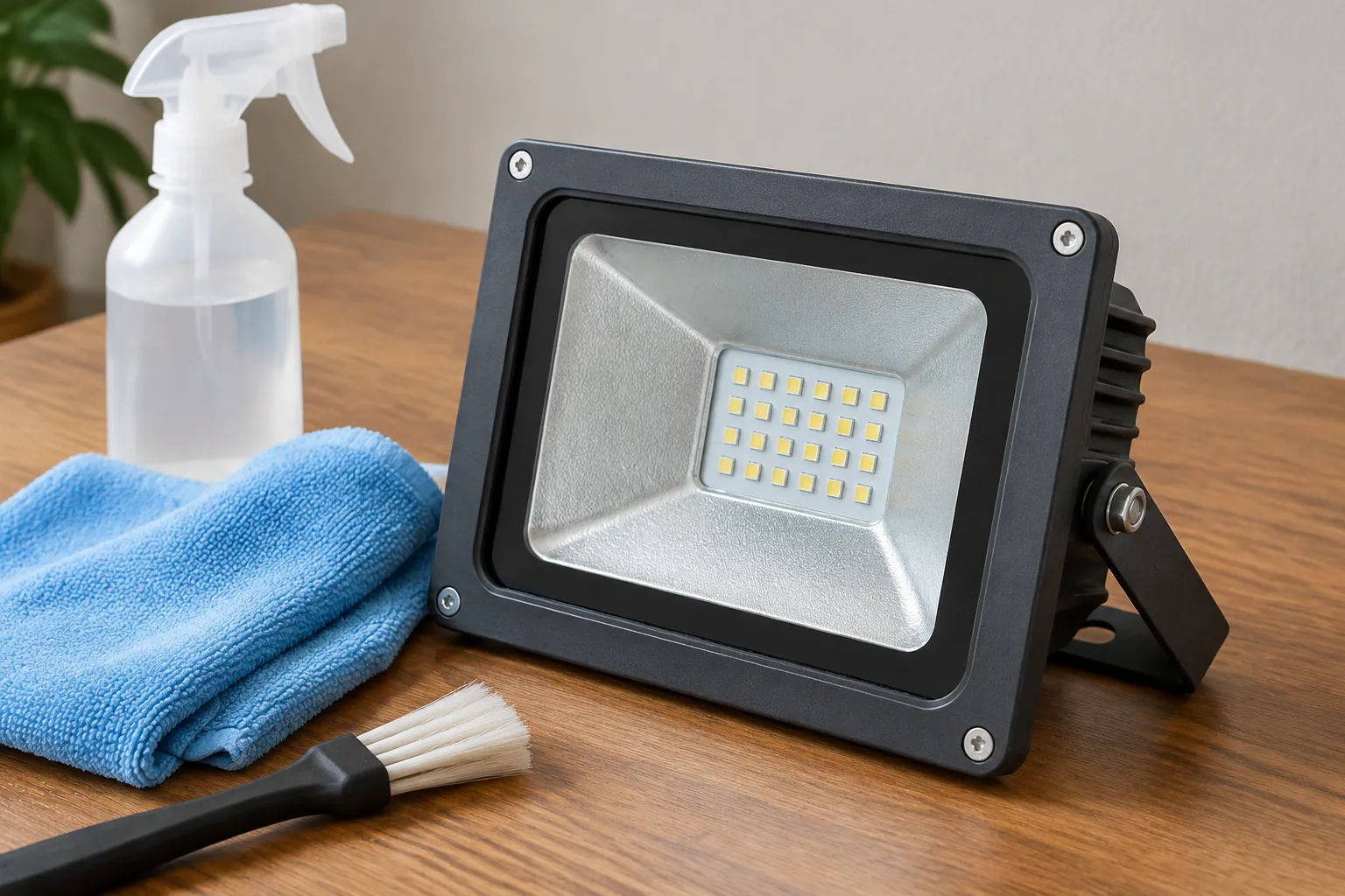 Modul lampu LED dan kain pembersih