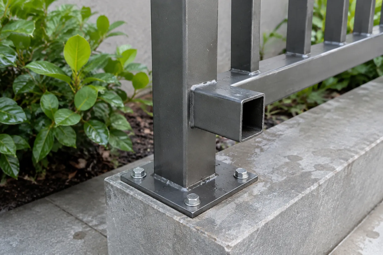 Detail logam dan baut.