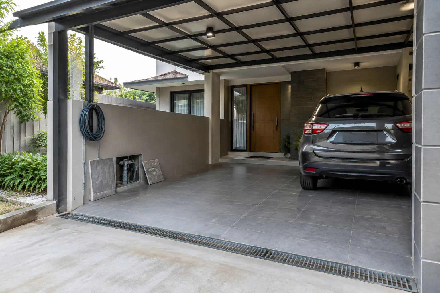 Carport selesai.