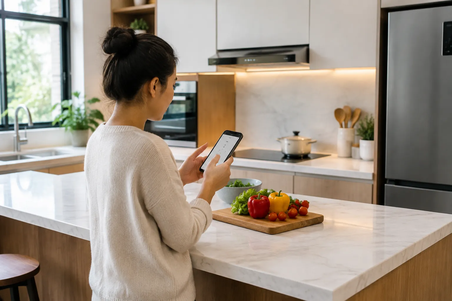 Telepon dalam dapur.