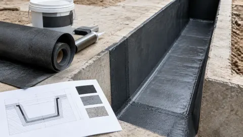 Lapisan pelapis pada saluran drainase beton