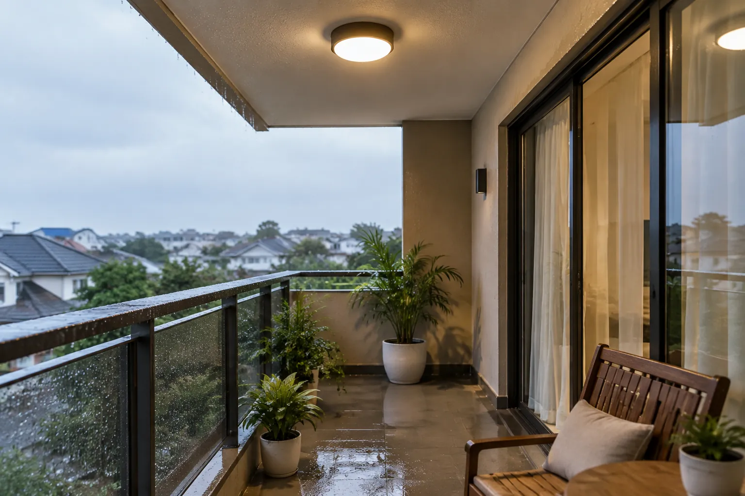 Balkon basah.
