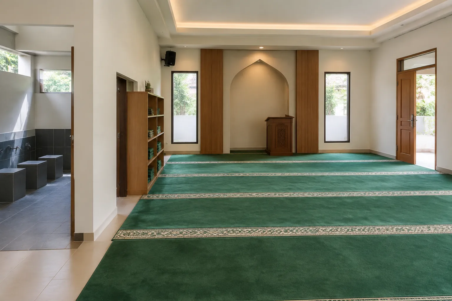 Ruang salat kosong.