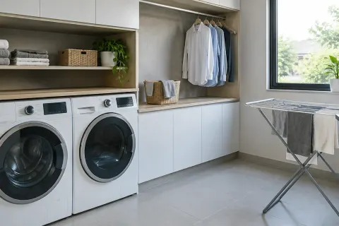 Ruang laundry biasa.