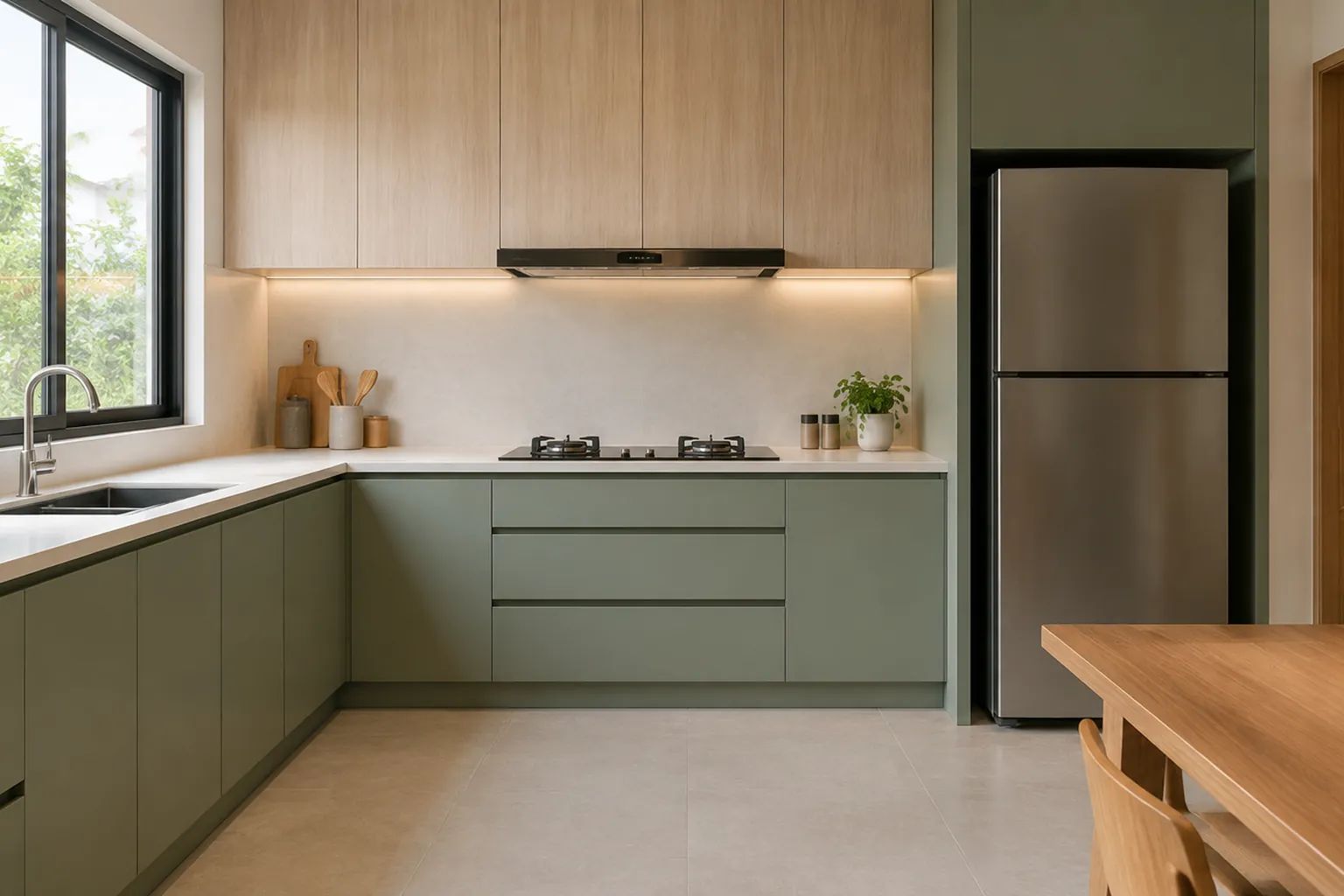 Kitchen set yang sudah selesai.