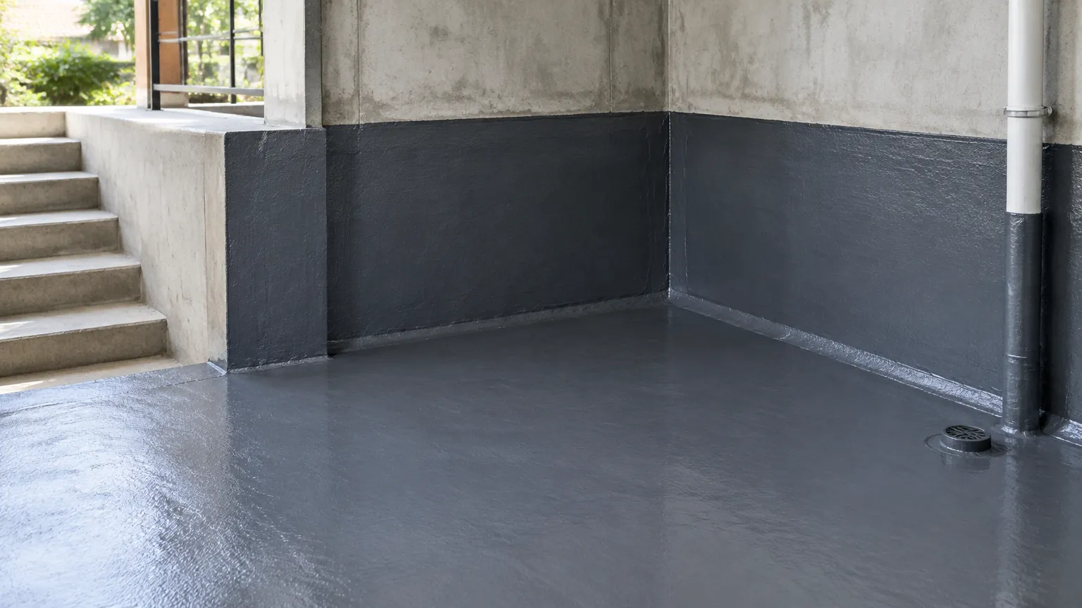 Pelapis pada lantai dan dinding luar bangunan