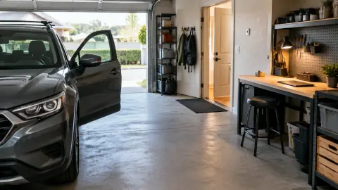 Mobil dan akses orang dalam garasi