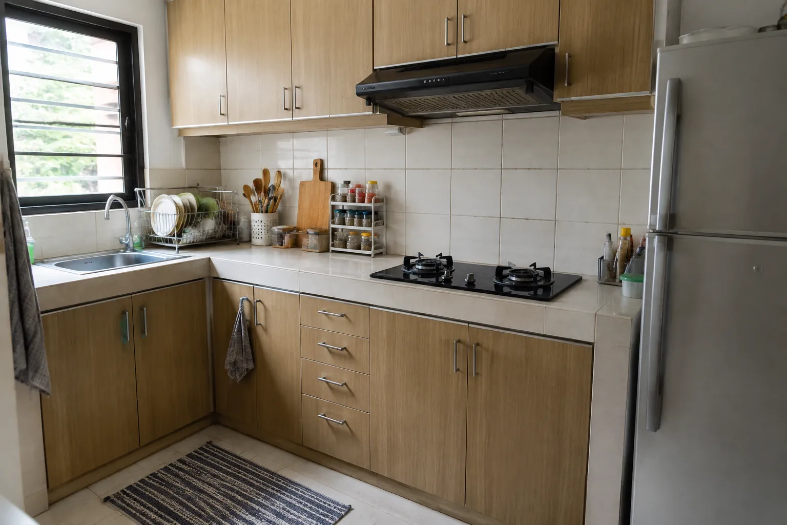 Dapur rapi.