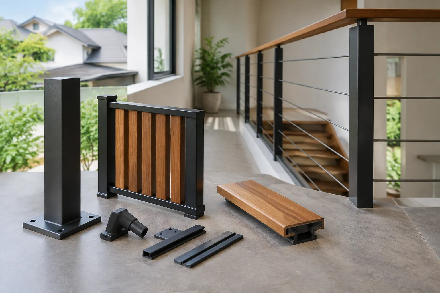 Sampel railing.