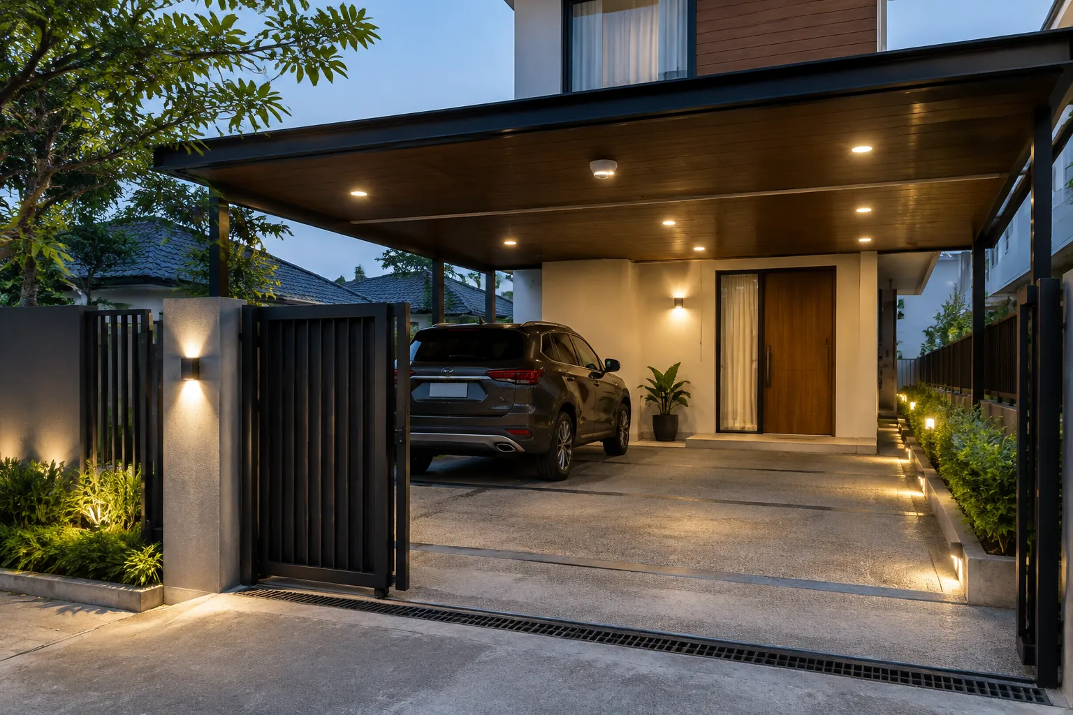 Lampu carport.