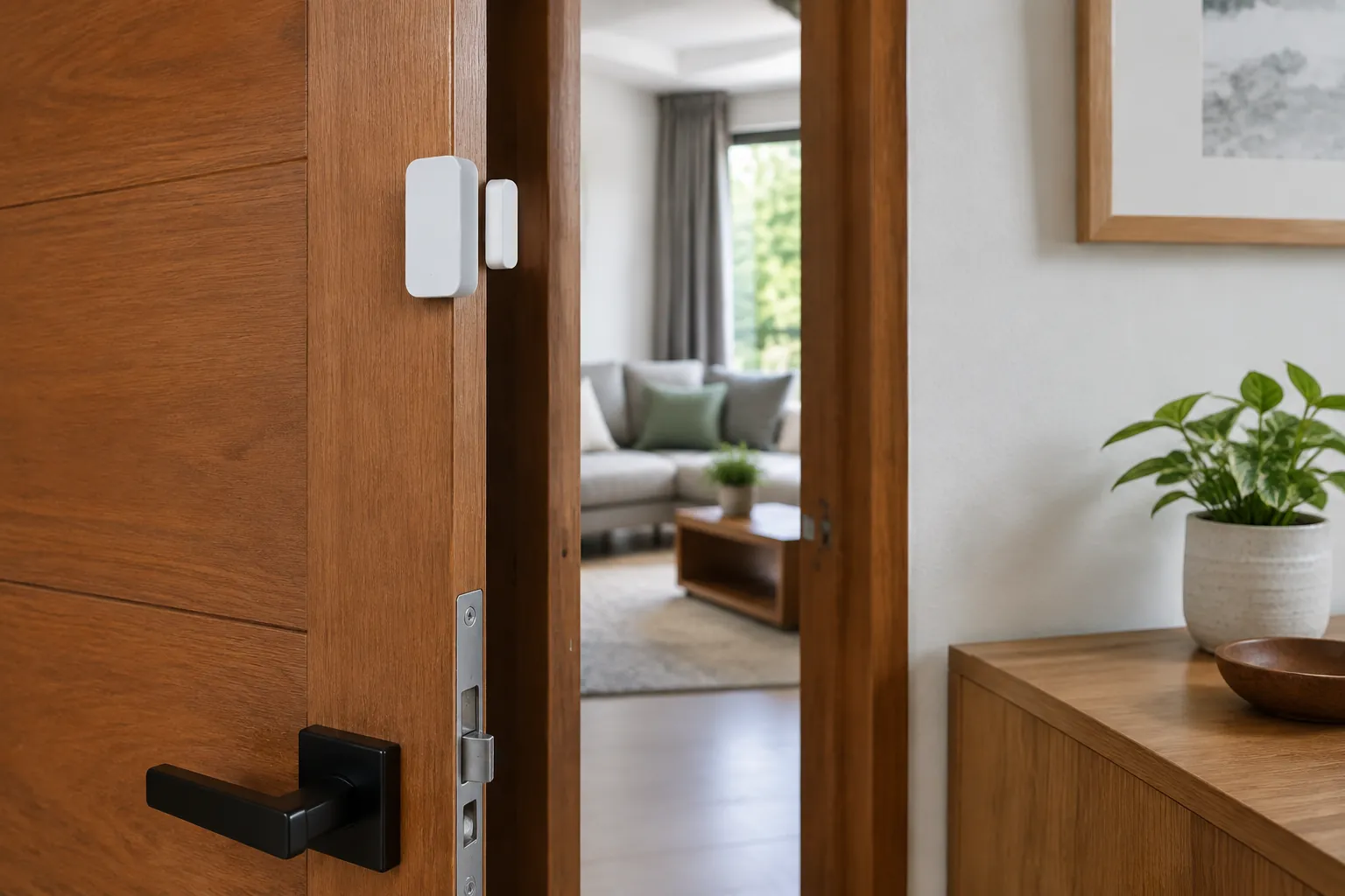 Pintu dengan sensor.