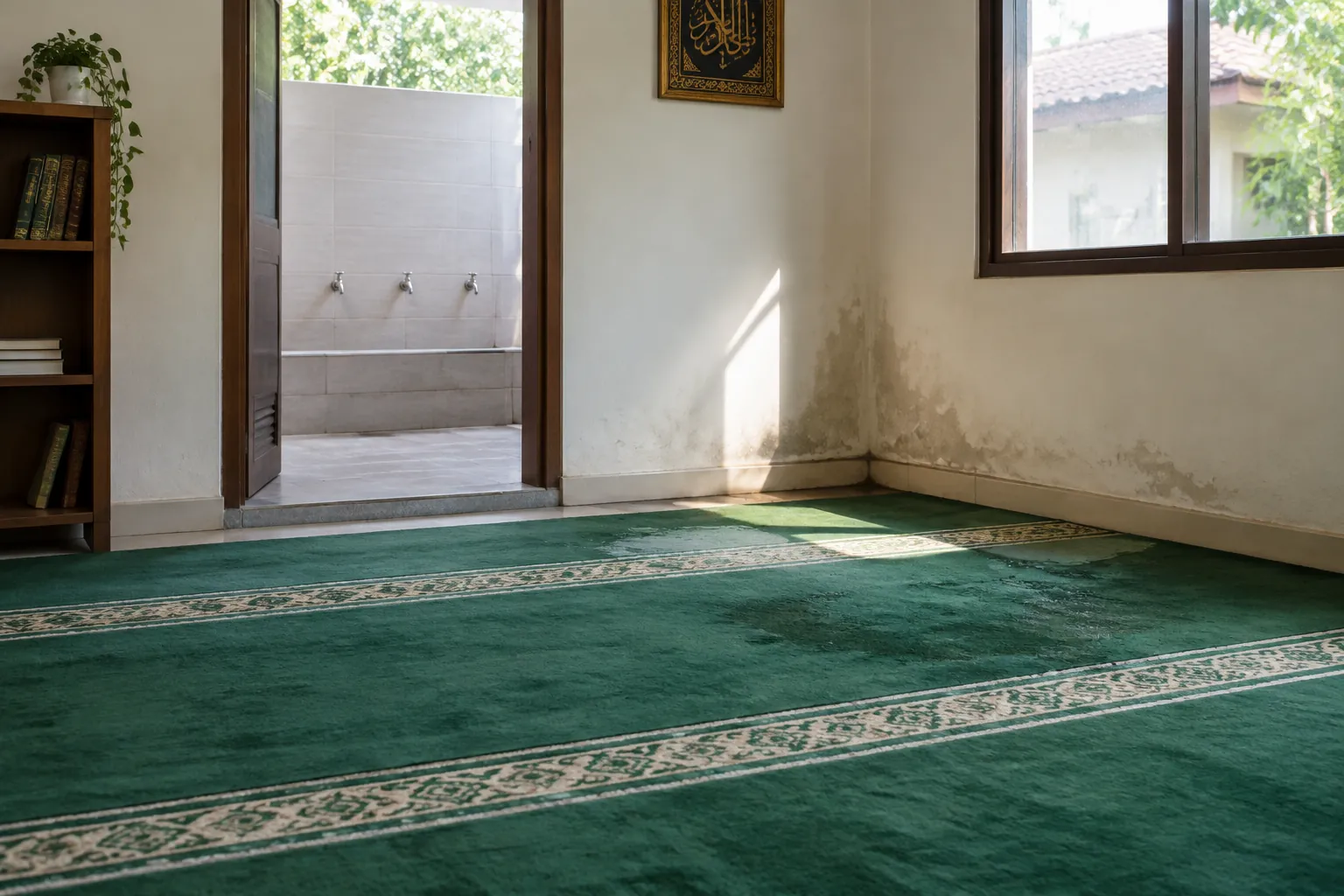 Ruang salat tampak biasa.