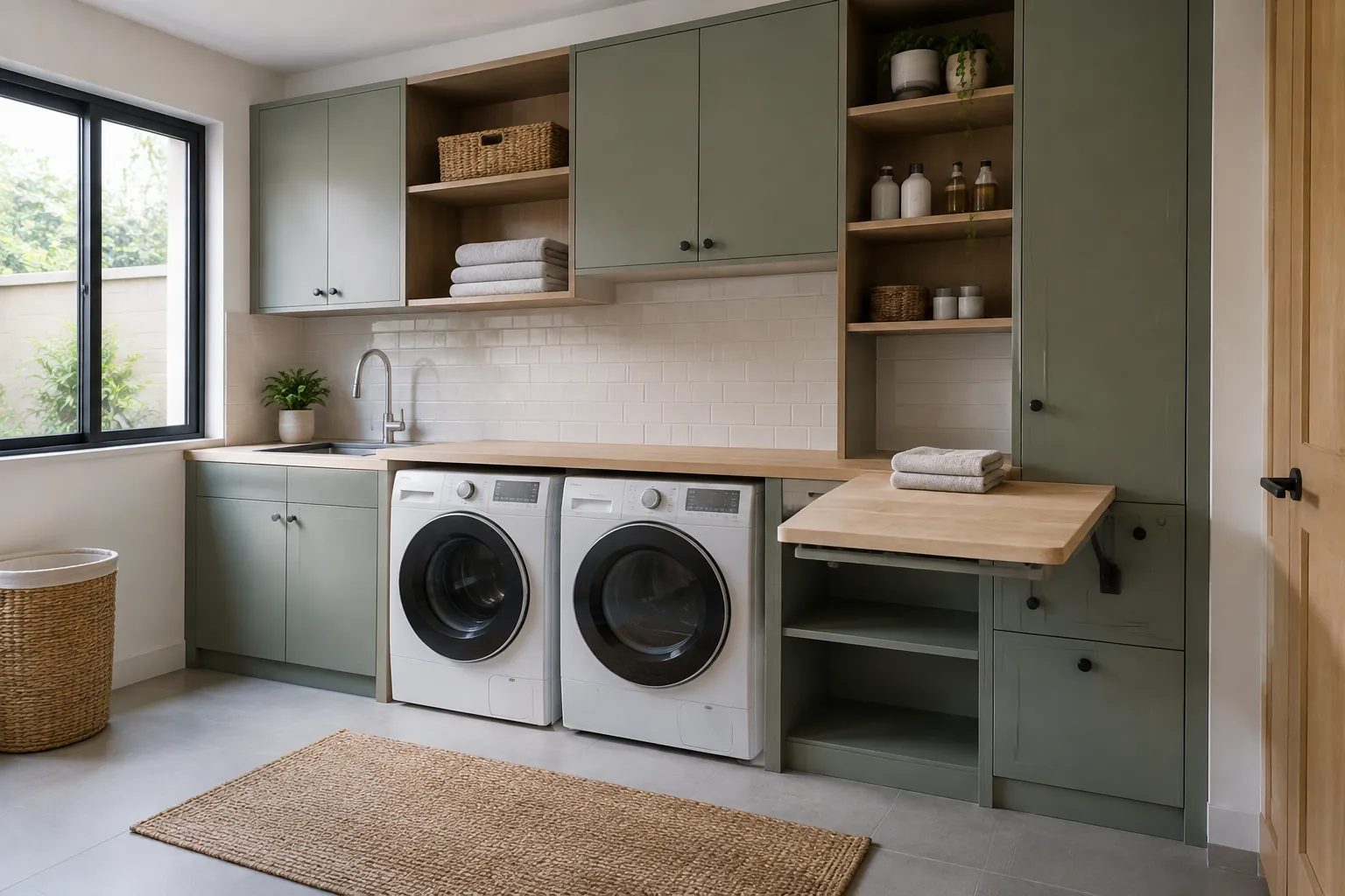 Kabinet laundry.