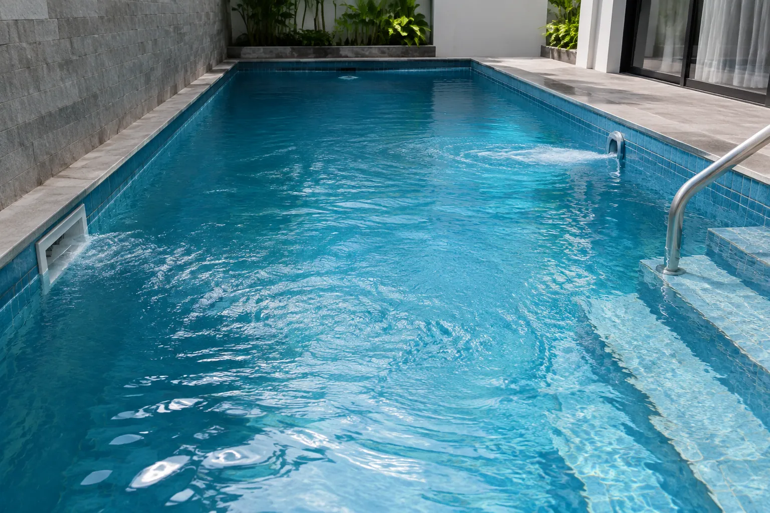 Permukaan kolam.