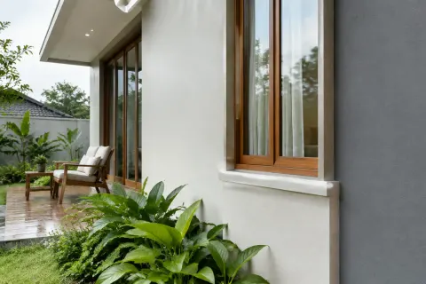 Fasad rumah selesai.