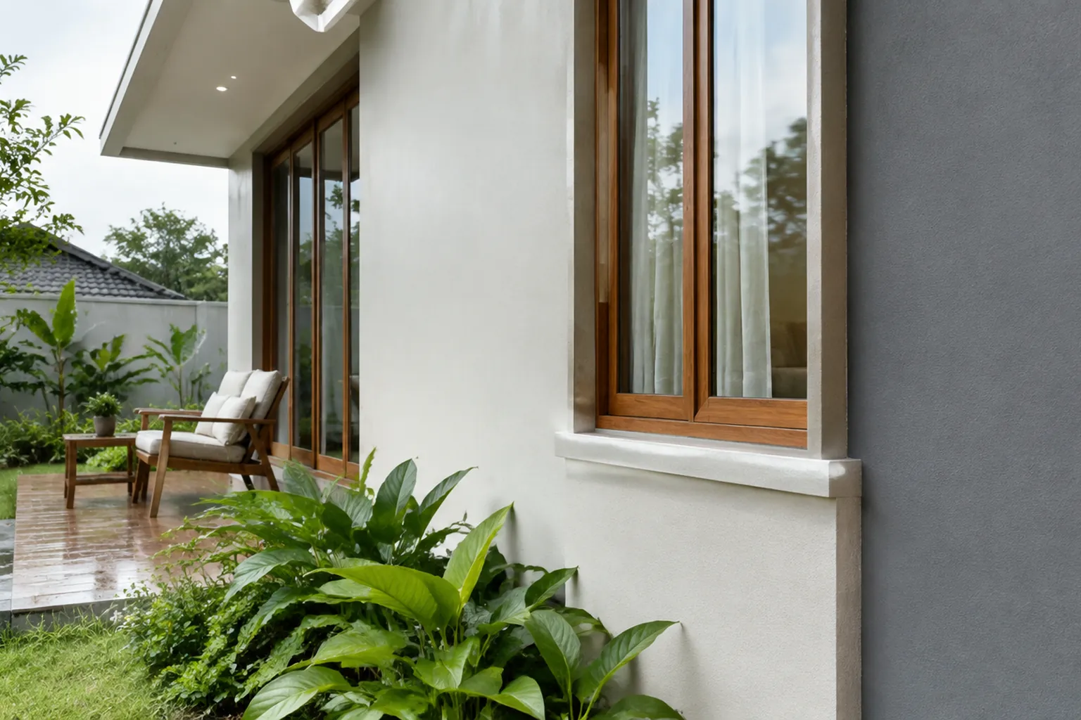 Fasad rumah selesai.