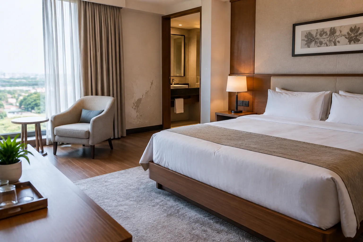 Kamar hotel rapi.